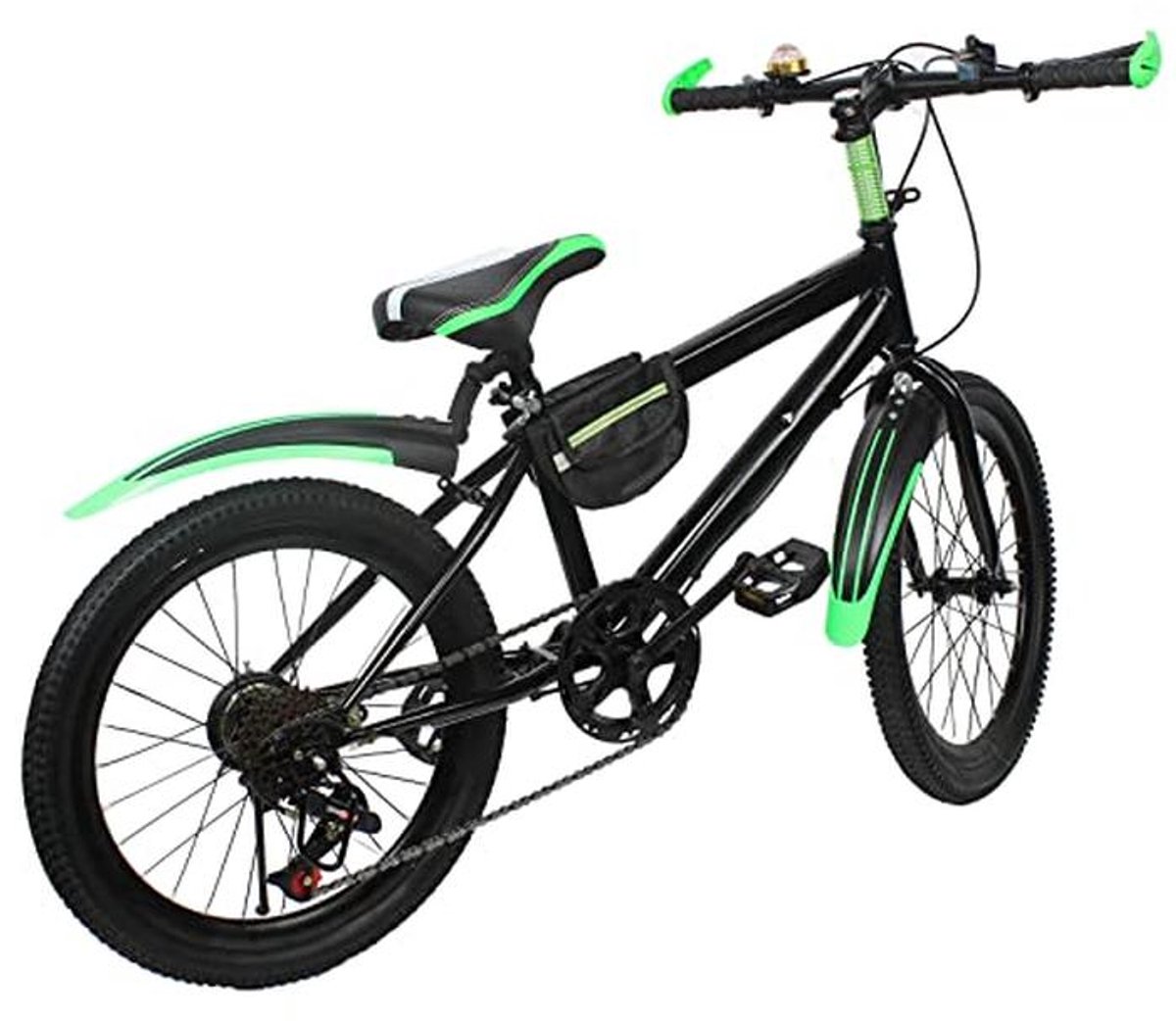 Kinderfiets - Jongensfiets Meisjesfiets - Buiten Fietsen - 7 Versnellingen - 20 inch - Groen