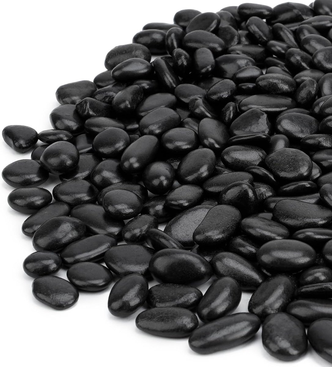Decoratieve Kiezels - Rivierstenen Grind - Tuin Aankleden - Glad Gepolijst Oppervlak - 4.5 KG Zak - Zwart