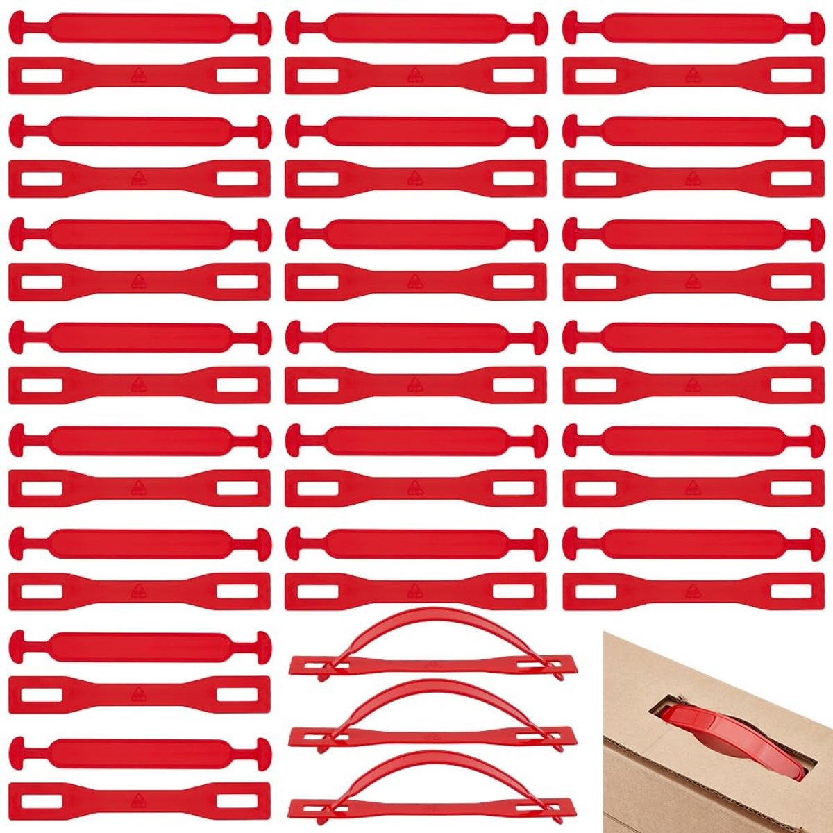 Dailygoods- Doosgrepen 120 Sets - Verhuisbanden - Handgrepen - Vervangende Handvatten - Kartonnen Dozen - Hoogwaardig Kunststof