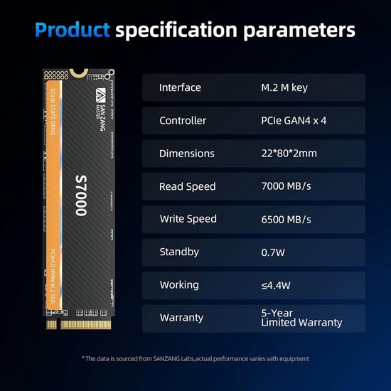 Interne SSD - Harde Schijf - Gaming en Werk - PCIe Gen4 NVMe Snelheid - 1TB - Zwart — afbeelding 2