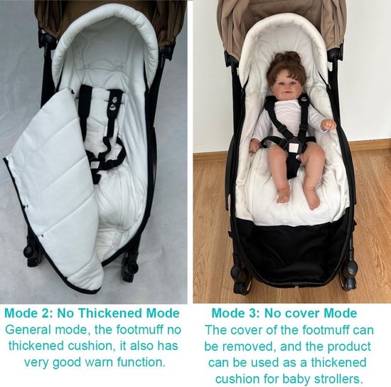 Universele Warme Voetenzak voor Kinderwagen met Zachte Voering en Waterafstotende Buitenkant van Universele — afbeelding 2