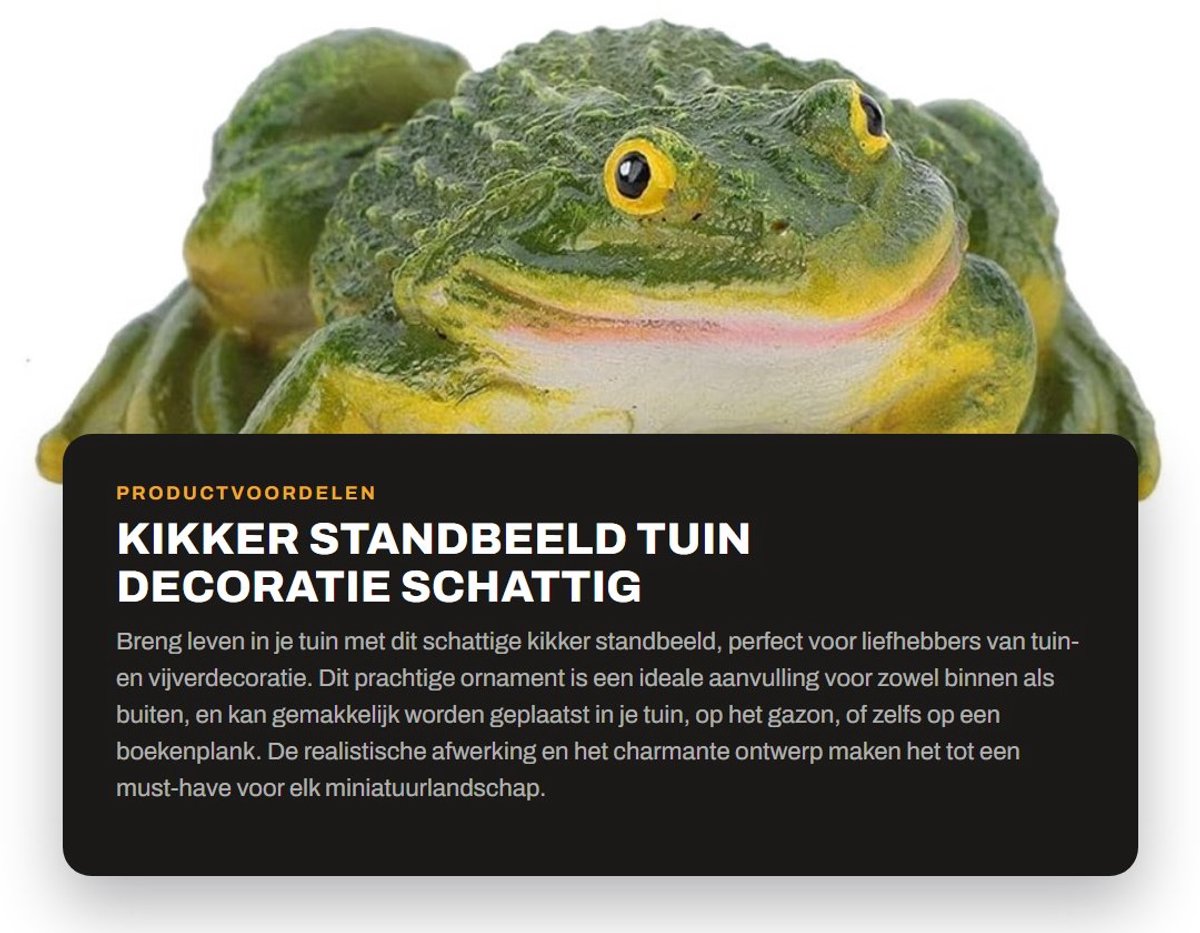Dailygoods- Kikkerstandbeeld Hars - Tuinbeelden voor Buiten - Tuindecoratie - Muurdecoratie Buiten - Decoratie voor Binnen - Realistische Details