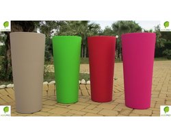 Bloempot - Plantenbak - Buiten decoreren - Hoge kwaliteit kunststof - 85 cm hoog - Oosters rood