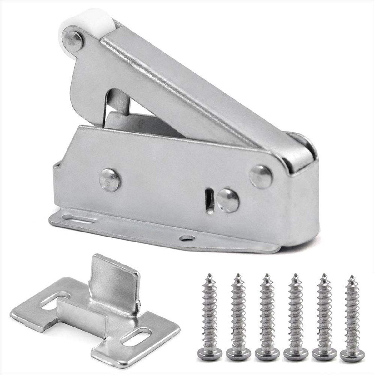 Dailygoods- Deurveer Sterk - Automatische Deurveer - Koudgewalst Staal - Eenvoudig te Installeren - Geschikt voor Kastdeuren/Zolderluiken - Slijtvast en Duurzaam - Deursluiting