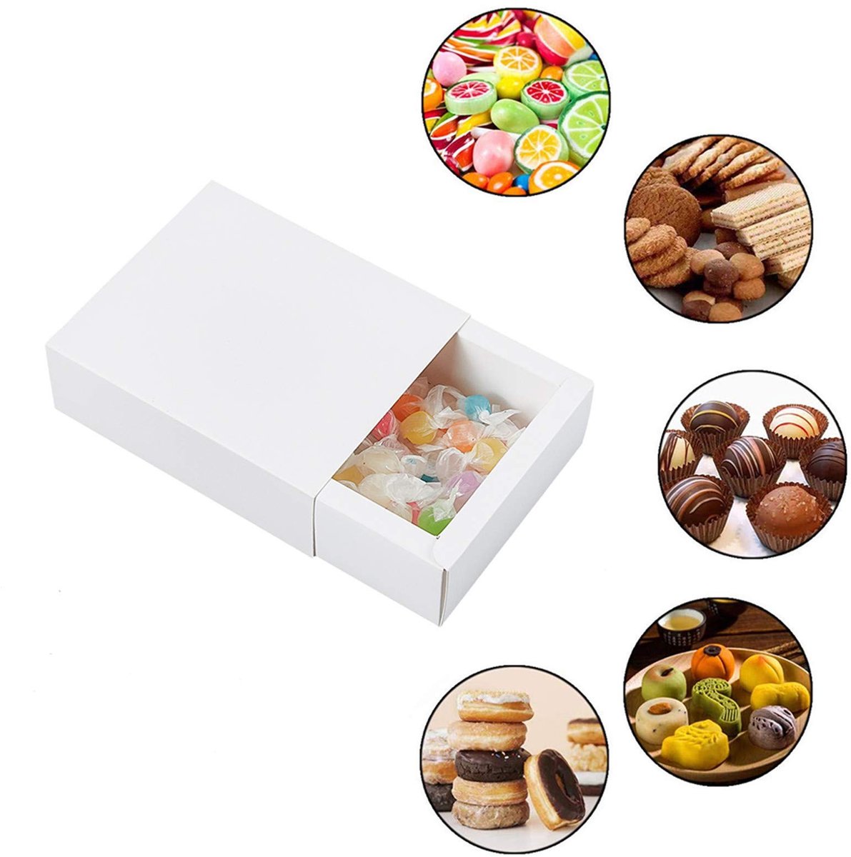Dailygoods- Geschenkverpakking Schuifdoosje - Kraftpapier - Voor Zeep/Sieraden/Snoep - Voor Feestjes/Festivals - Diverse Maten - Ambachtelijke Ervaring - Cadeaudoos
