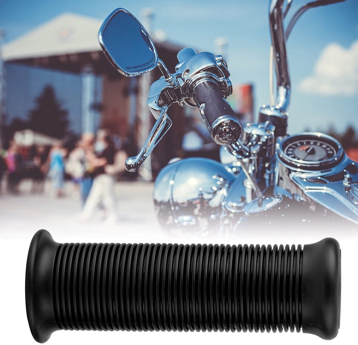 Dailygoods- Motorfiets Handvat Universeel - Grip Paar - 25mm/28mm - TPU Materiaal - Diverse Kleuren - Eenvoudig te Installeren - Motorfiets Grips