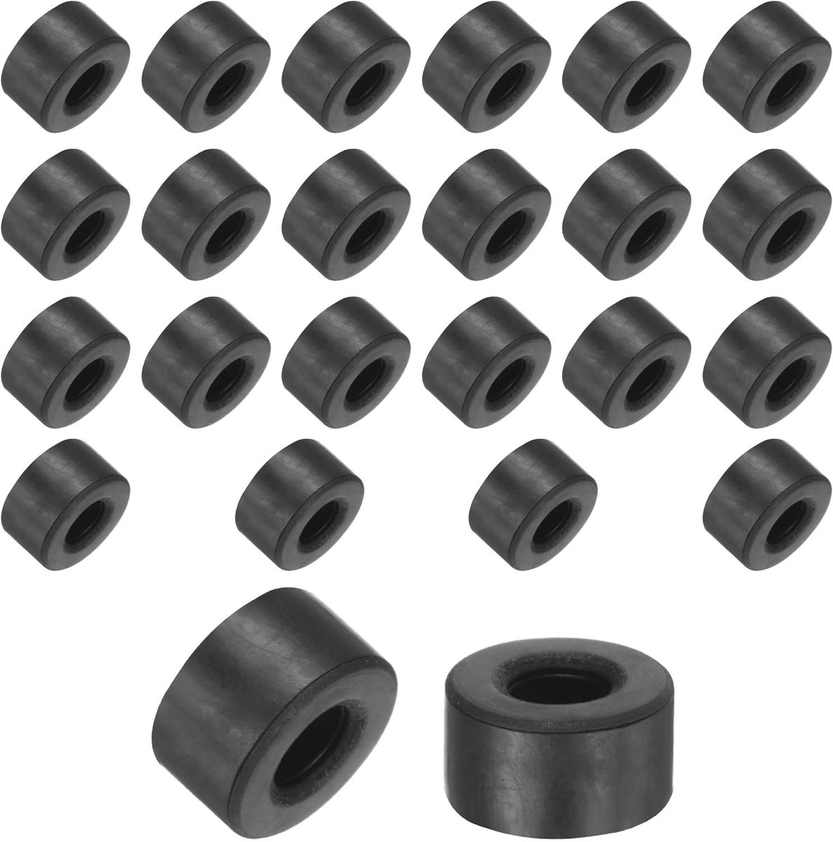 Dailygoods- Afstandhouders Rubber - 24 Stuks - 12 mm Buitendiameter - Schokabsorberend - Geluidsdempend - Antivibratie - Voor Apparaten - Rubberen Pads
