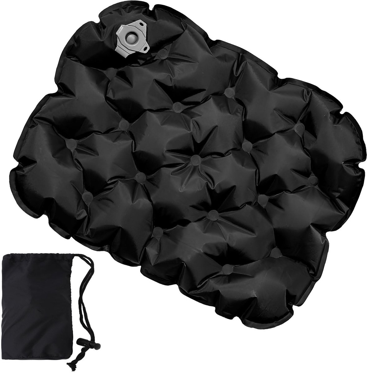 Dailygoods- Zitkussen Opblaasbaar - Waterdicht - Ultralicht - Opvouwbaar - Oxford-materiaal - 40 x 30 cm x 7 cm - Zitmat
