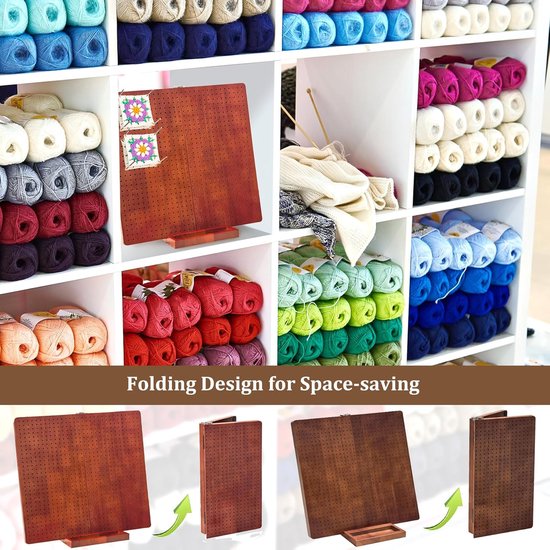 Blokkeerplank Haken - Haakaccessoires - Vormgeven Projecten - Opvouwbaar Ontwerp - 39 cm - Rood — afbeelding 3