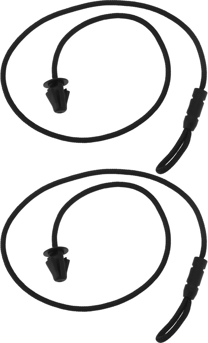 Dailygoods- Parcel Shelf String 42cm - 2x Snoeren - Zwart - OEM: 6430602031 - Geschikt voor Toyota Auris 2006-2012 - Duurzaam Polypropyleen - Trekkoord