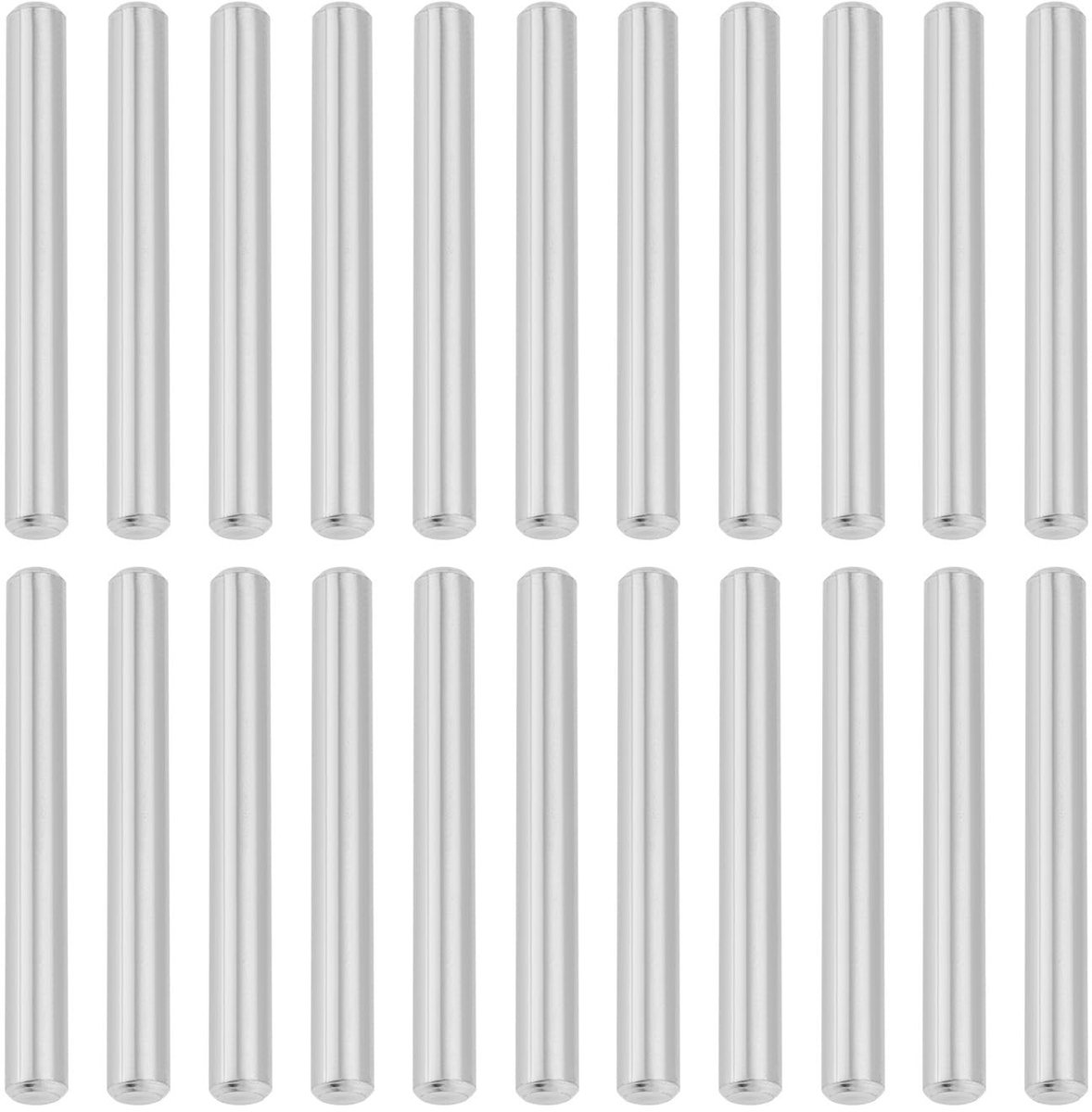 Dailygoods- Plugpennen 50 stuks - 5x45 mm - Ronde Kop - Platte Afgeschuinde Eind - Roestvrij Staal - Sterk en Duurzaam - Deuvelpennen