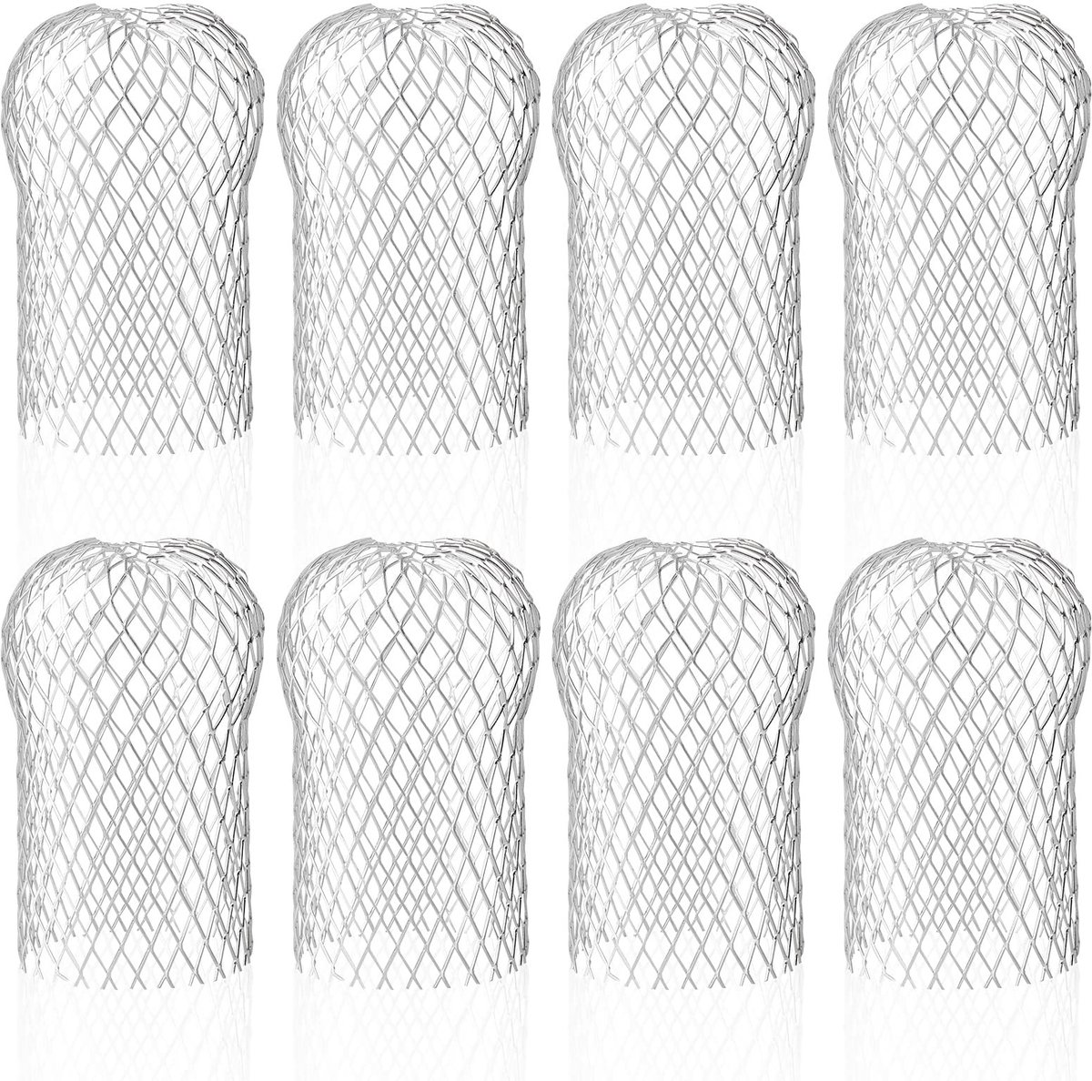 Dailygoods- Dakgootbeschermer Aluminium - 8 Stuks - Bladeren/Verontreiniging - Regenpijpbescherming - Waterdicht/Weerbestendig - 15 x 8 x 8 cm - Regenpijpfilter