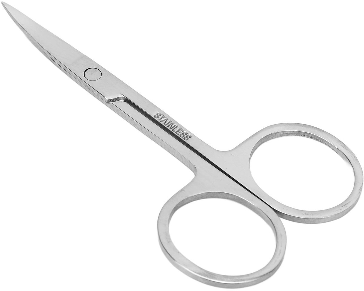 Dailygoods- Wenkbrauwschaar Ergonomisch Ontwerp - Roestvrij Staal - Gebogen Messen - Voor Valse Wimpers - Gemakkelijk te Reinigen - Comfortabel in Gebruik - Schoonheidsschaar