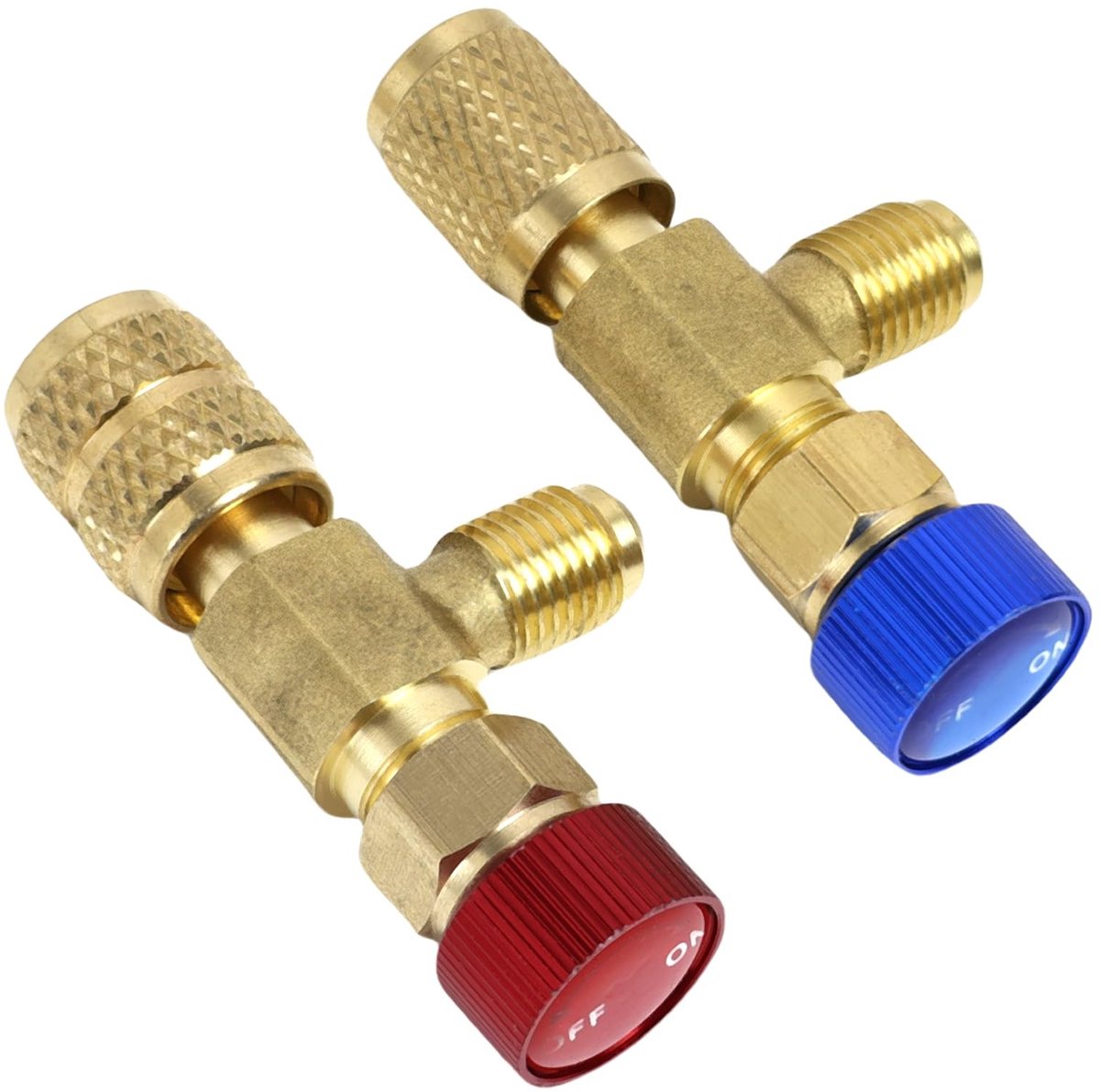 Dailygoods- Veiligheidsventiel Set van 2 - Koelmiddelvuladapter R410A/R22 - Koelregelventiel - Snelkoppelingen - Duurzaam en betrouwbaar - Koelmiddeladapter