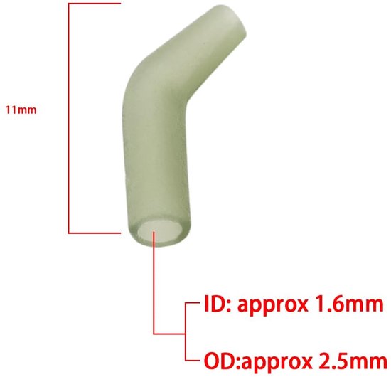 Dailygoods- Vishaak 30 Stuks - TPR Aligner - Lengte 11 Mm - Voor 2/4/6/8 Vishaken - Geschikt voor Zoetwater/Zoutwater - Verbeterd Vissucces - Haakaccessoires van Dailygoods — afbeelding 3