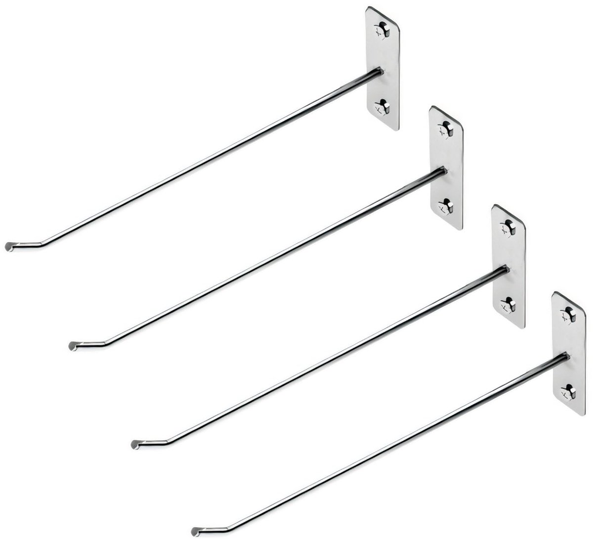 SnelShoppen - Set van 4 Wieldoppenhouders, Bandenhouders, Kledinghangers, 20 cm Wieldoppenhouder, Gereedschapsopslag Rek Compleet met Metalen Schroeve
