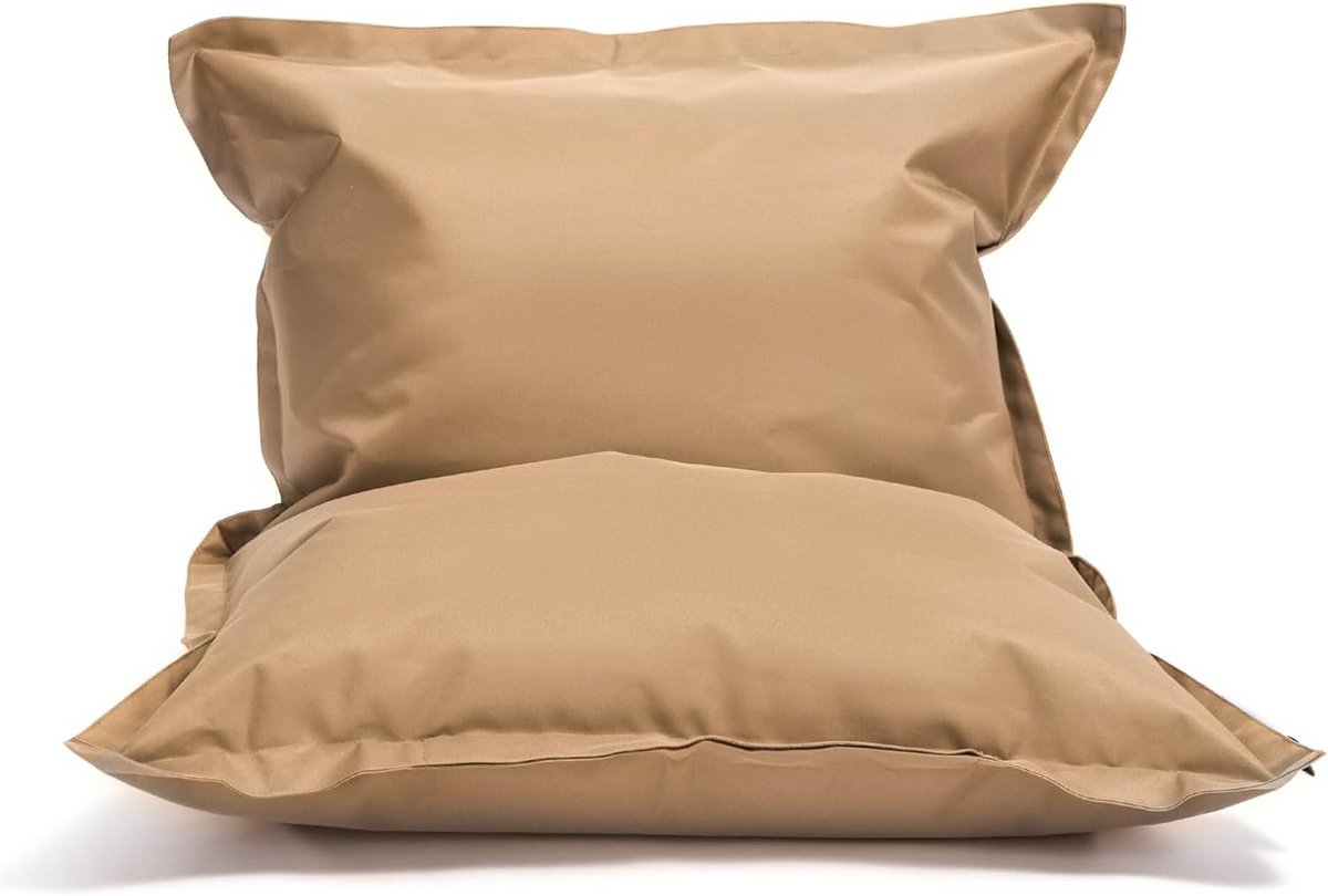 Kinder Zitzak - Zitkussen Outdoor - Relaxen en Spelen - Dubbele gestikte naden - 140x100 cm - Beige