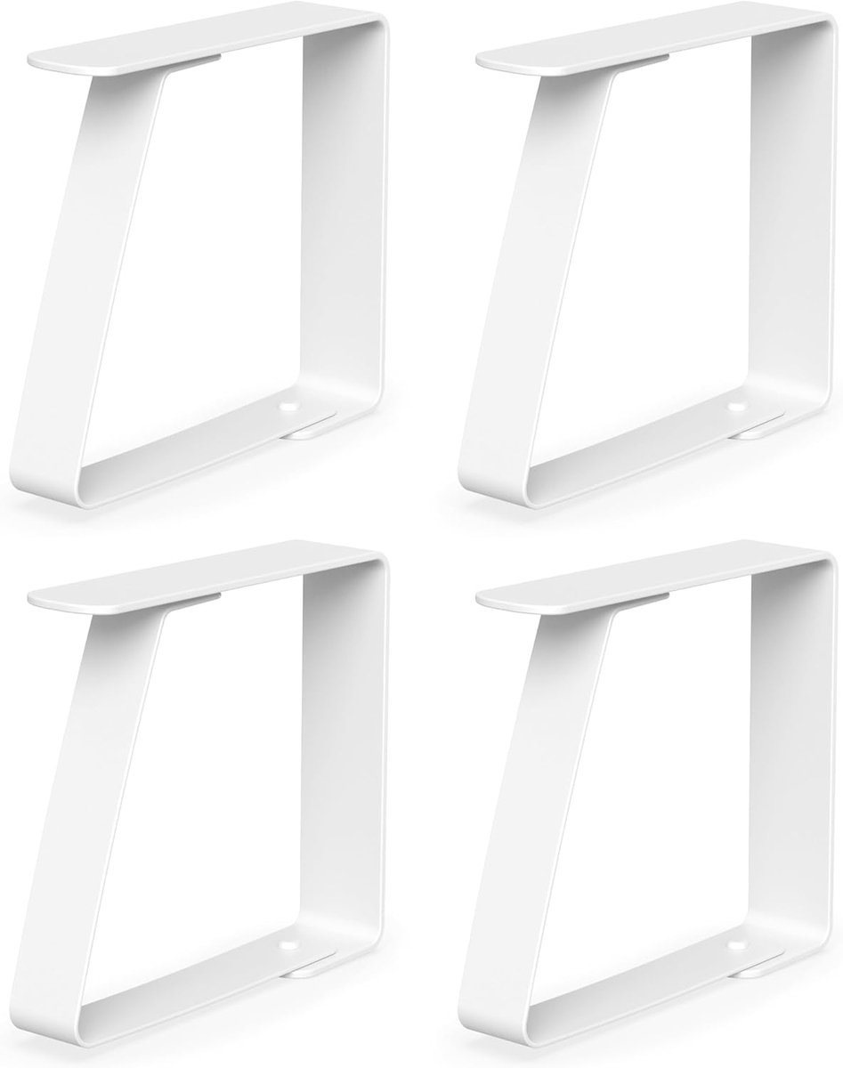 Tafelkleedklemmen - Klemmen set - Tafelkleed Vastzetten - Roestvrij Staal - 4 stuks - Wit