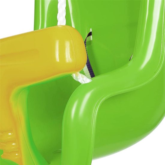 Babyschommel voor buiten, schommel met 40 cm hoge rugleuning en armleuning, verstelbaar touw, stabiele schommelstoel voor baby's, maximale belasting 50 kg (groen) van Merkloos — afbeelding 3