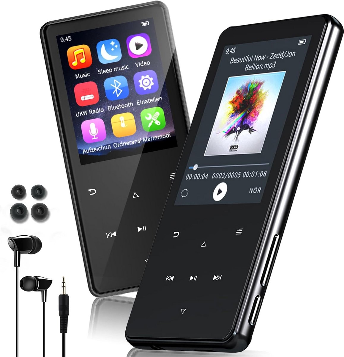 Bluetooth MP3-speler - Muziekspeler - Muziek Luisteren - 18 Rustgevende Geluiden - 64 GB - Wit