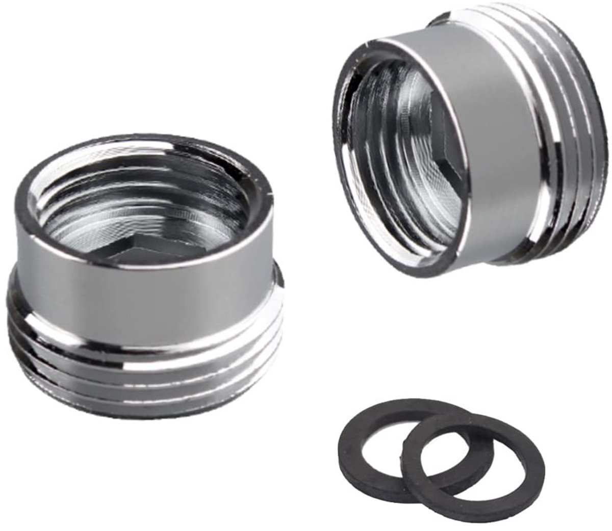 Dailygoods - Messing Kraan Beluchter Adapter - Waterbesparend - Geschikt voor Wasmachine en Vaatwasser - G1/2 Vrouwelijk x G3/4 Mannelijk - Efficiënte...
