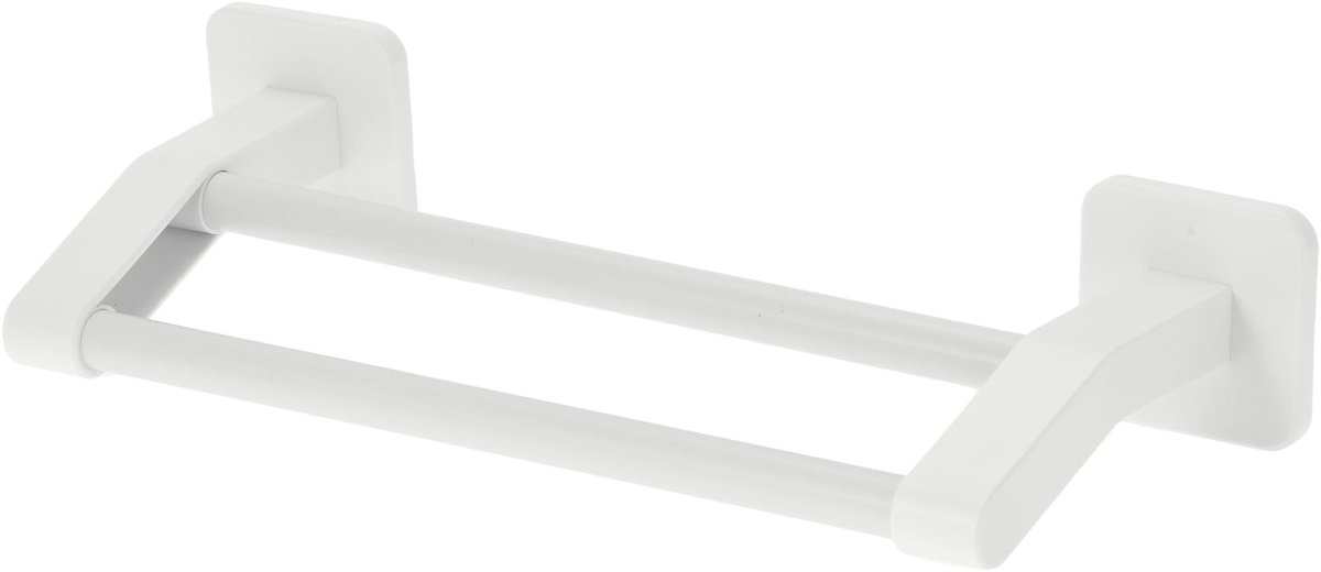 Dailygoods- Handdoekhouder Zelfklevend 40 cm - Wandmontage - Ruimtebesparend - Duurzaam - Voor Badkamer/Slaapkamer/Keuken - Wit - Handdoekrek