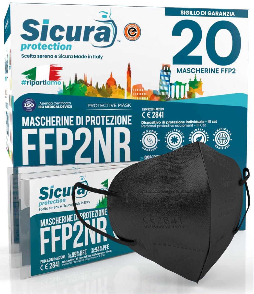 Veiligheidsmasker - Stofmasker Herbruikbaar - Bescherming Ademhaling - CE Gecertificeerd - 10 Stuks - Zwart