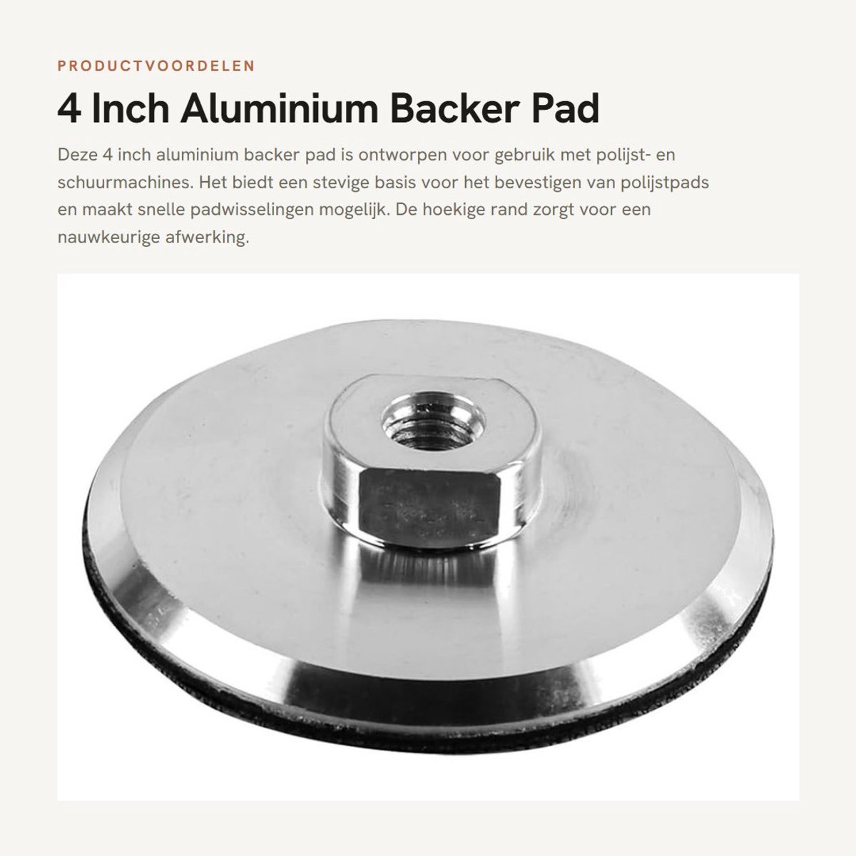 Dailygoods - 4 Inch Aluminium Backer Pad voor Slijpmachines