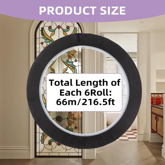 Dailygoods - 6 Stuks Zelfklevende Loodlijnen voor Glas-in-Lood Decoratie van Dailygoods — afbeelding 5