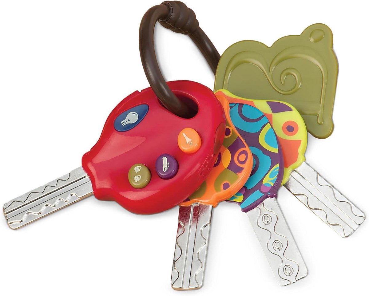 Speelgoedsleutels - Autogeluiden Speelgoed - Baby Ontwikkeling - Met Licht en Geluid - 10 Maanden+ - Multicolor