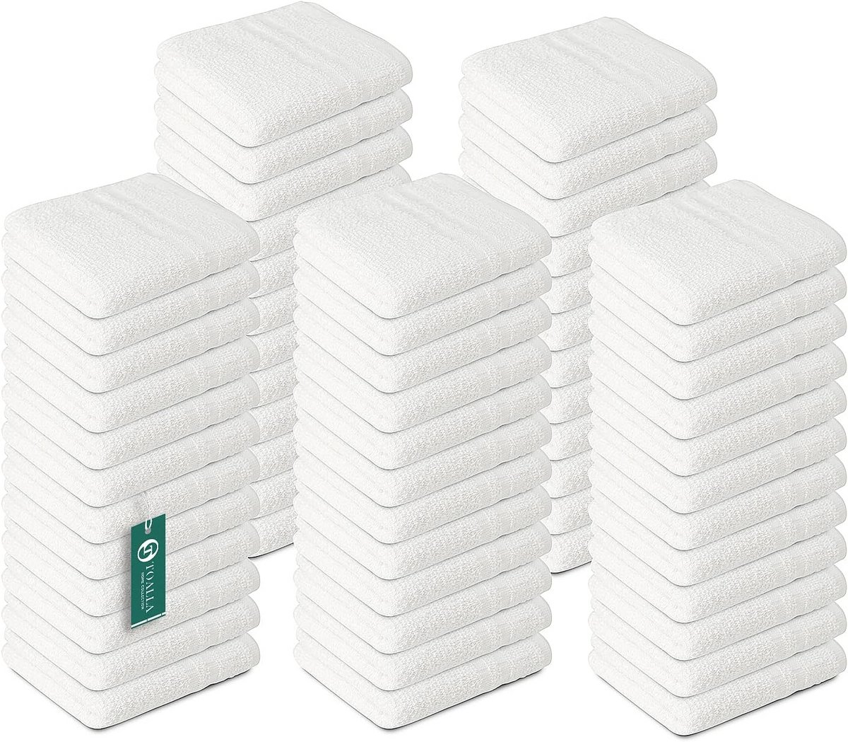 Katoenen Wasdoeken - Zachte Doekjes - Gezichtsreiniging - Hoge Absorptie - 60 Stuks - Wit