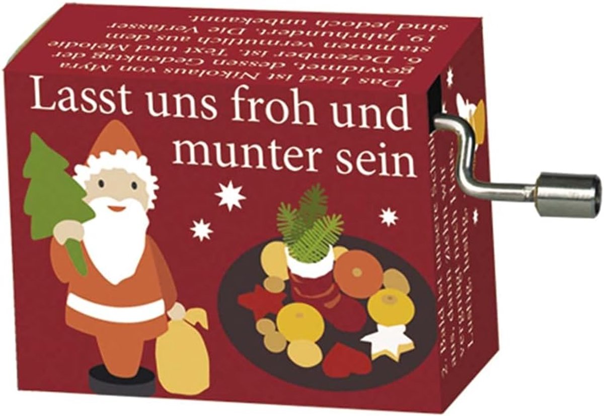 Muziekdoos Mini - Draaikoorgel Speelwerk - Kerst Decoratie - Resonantiehout Geluid - 6 x 4 x 3 cm - Niet Gespecificeerd