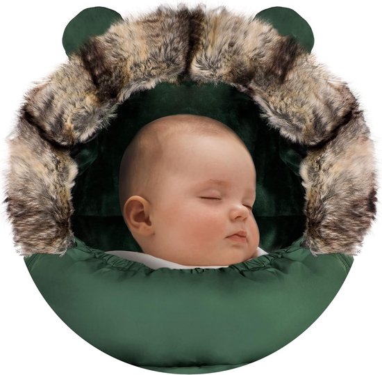 Babyvoetenzak - Kinderwagen zak - Warmte buiten - Waterafstotend winddicht - 96 x 45 cm - Kaki — afbeelding 4