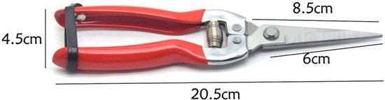 longziming - Tuinschaar - Oogstschaar - Snoeischaar - RVS - Met Veermechanisme en Vergrendeling - Voor Bloemen, Groenten en Fruit - 20,5 cm van longziming — afbeelding 5