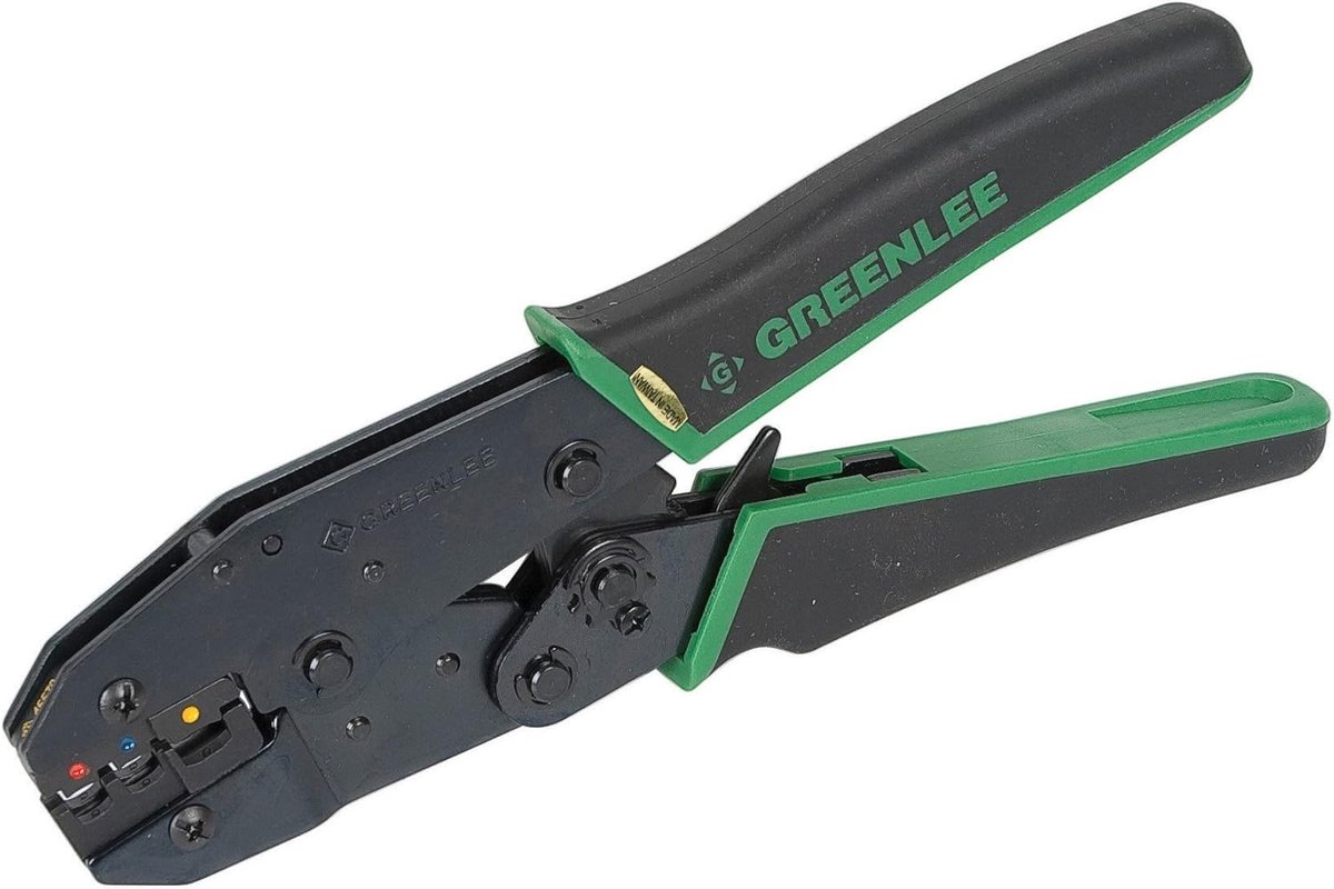 Krimptang - Tangenset - Elektrisch Werk - Ratelsysteem - 22-10 AWG - Groen