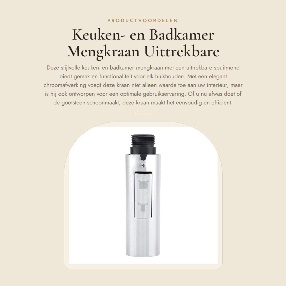 Dailygoods- Keukenkraan met uittrekbare uitloop - Keukenkraan - Sprayer - ABS kunststof -