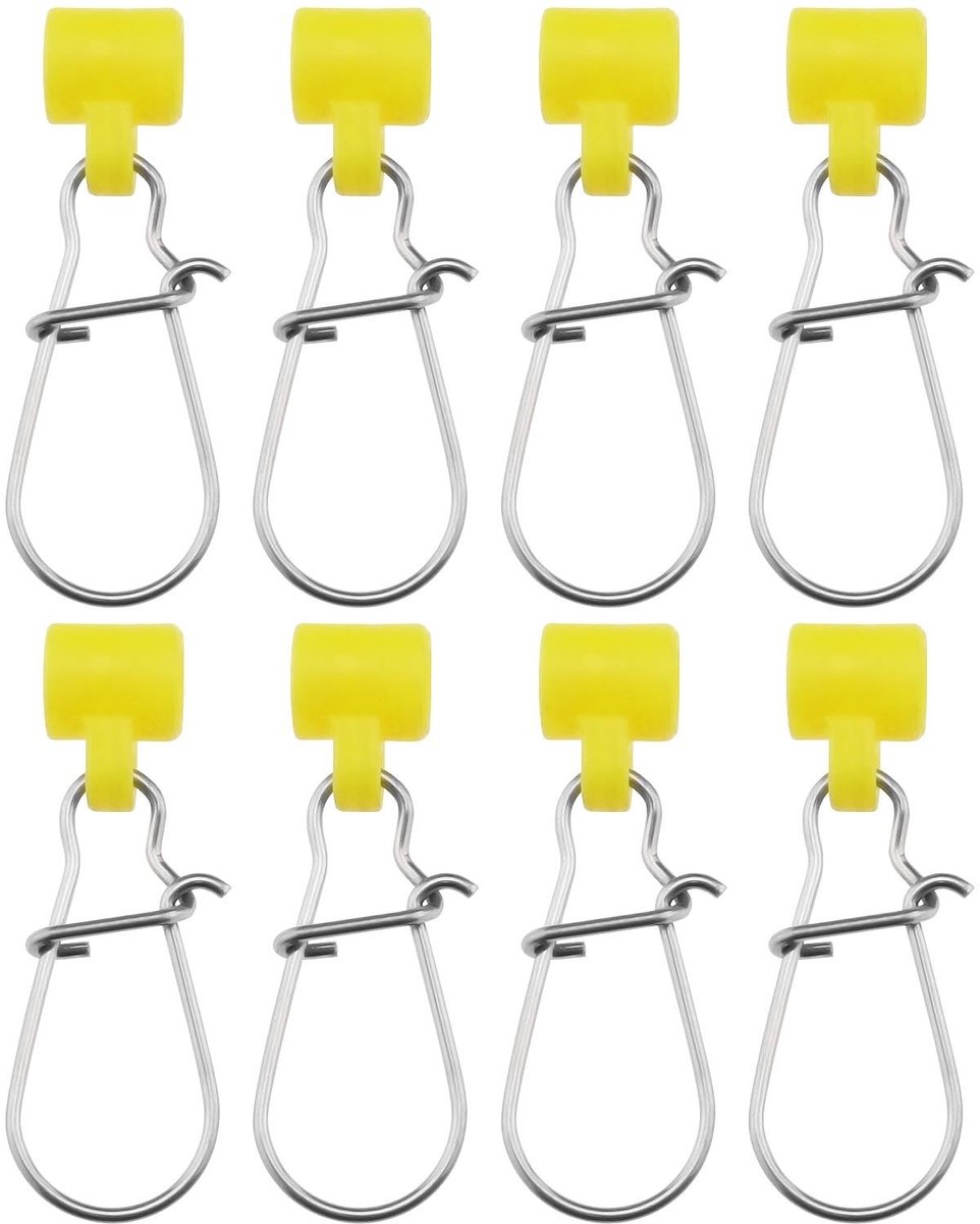 Dailygoods- Vislijn Connector 50 Stuks - Roestvrij Staal - Ovaal - Vissen Clips - Sinker Slider - Duurzaam en Slijtvast - Visconnector