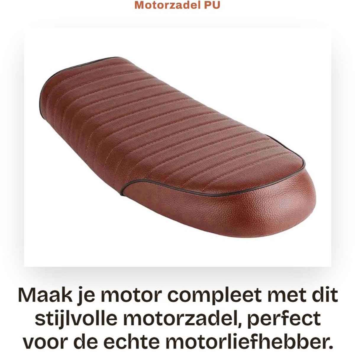 Dailygoods- Motorzadel Vintage Stijl - PU-leer - Waterdicht - Comfortabel Zitkussen - Eenvoudig te Reinigen - Inclusief Montagebeugels - Motorfiets Zitting