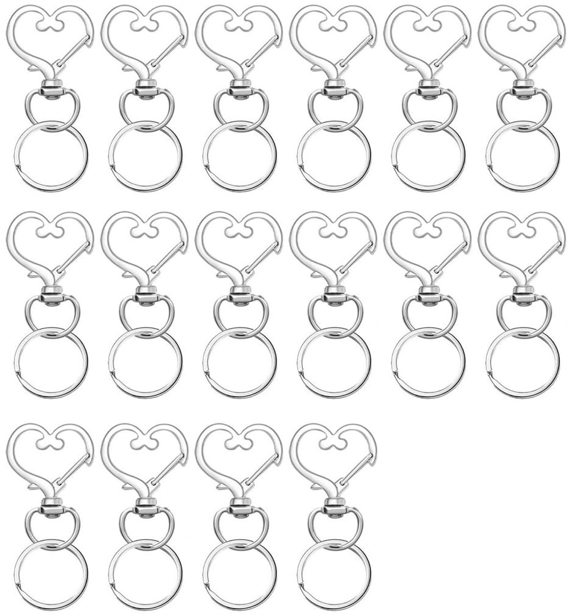 Dailygoods- Karabijnhaak Hoogwaardig - Sleutelhanger Ringen - Musketonhaak - Draaibare Sleutelhanger - Decoratie - Lichtgewicht en Duurzaam