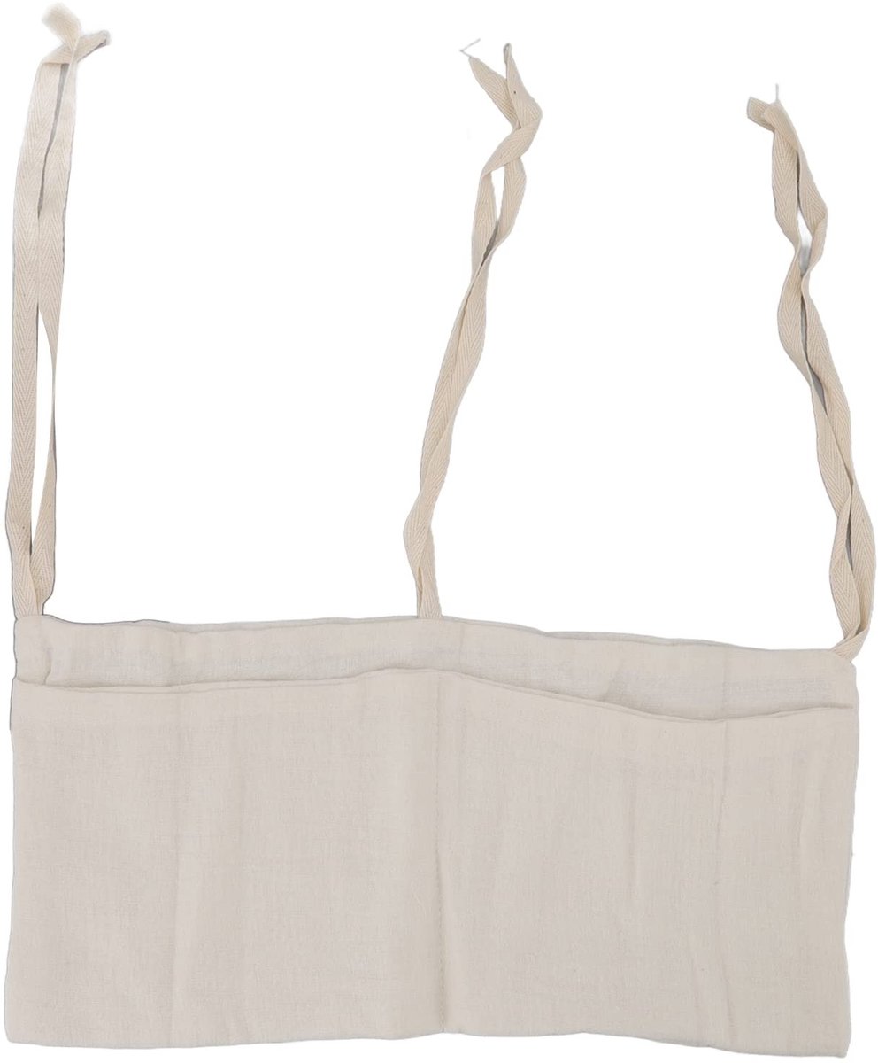 Dailygoods- Opbergtas Verstelbare Riem - Hangende Opbergtas - Babybed Organiser - 2 Zakken - Katoen - 38 x 18 cm - Hangtas