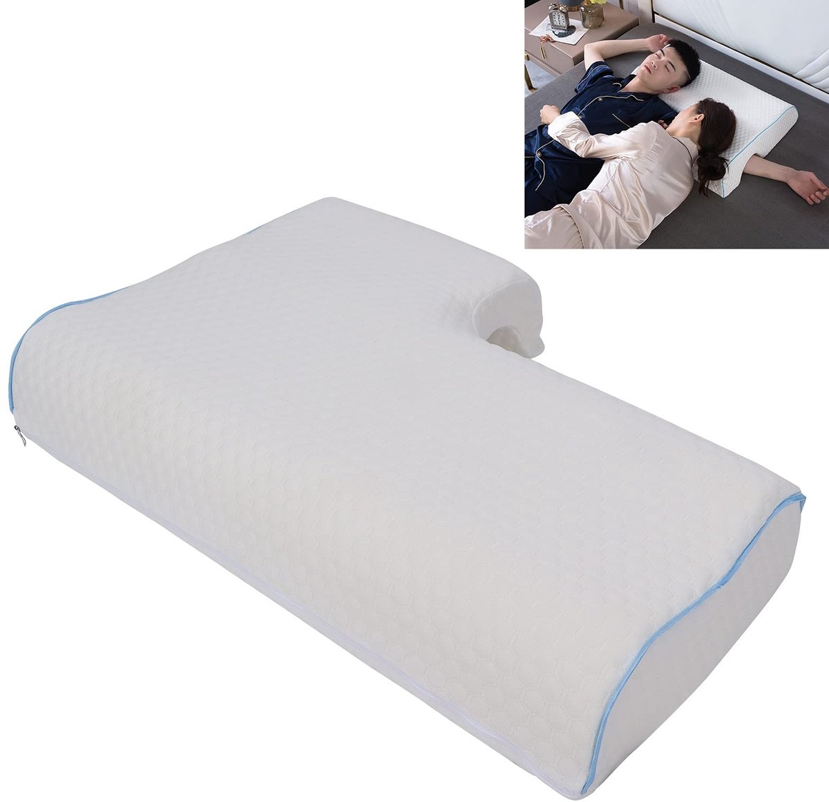 Dailygoods- Slaapkussen Ademend - Traagschuim - Koppels - Anti-drukhand - Verbeterde Slaapkwaliteit - Comfortabel - Kussen
