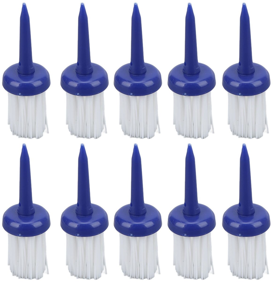 Dailygoods- Golf Tees 10 Stuks - Borsteltype - Duurzaam Kunststof - Lage Weerstand - Consistente Hoogte - Ideaal Voor Golftraining - Golfballen
