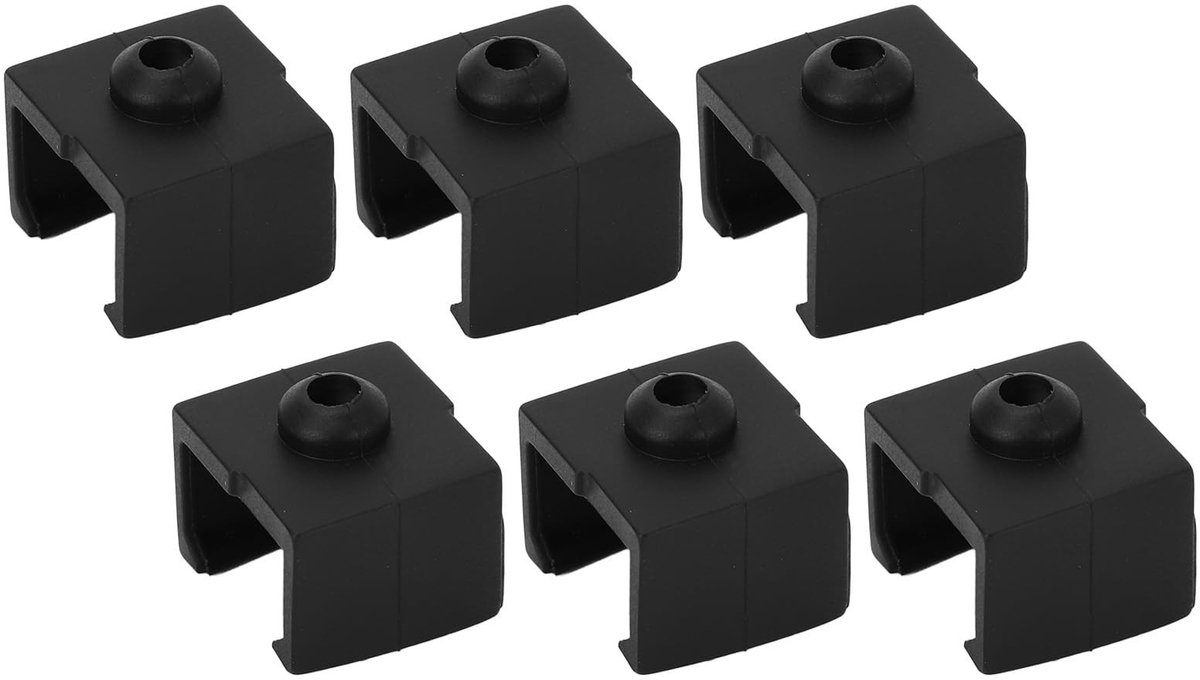 Dailygoods- Siliconen Sok - 6 Stuks - Hotend Heater Block Cover - Vervangende Onderdelen - 3D-printer Accessoires - Temperatuurbehoud