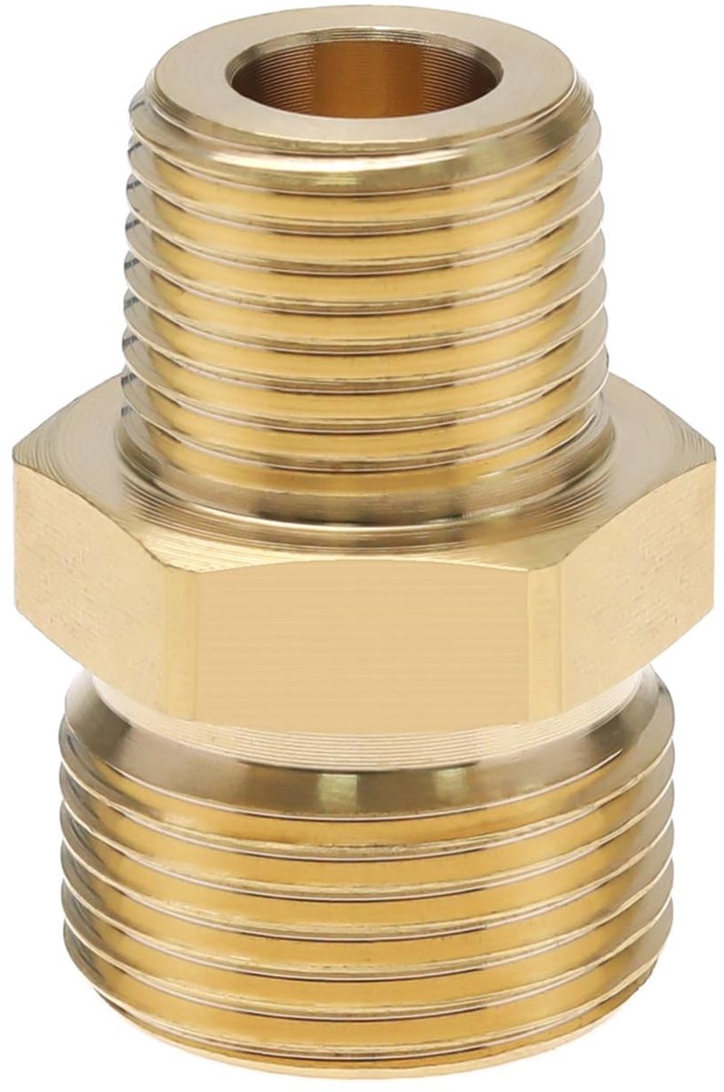 Dailygoods - Messing Hogedrukreiniger Koppeling - Adapter Fitting - 4500 - Goud - Slang Connector - Geschikt voor Generac en Simpson - 3/8 Inch