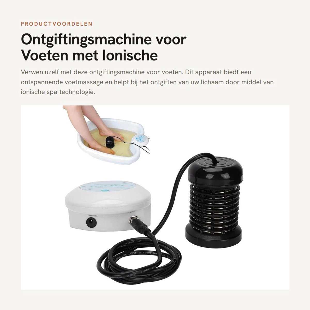 Dailygoods- Ontgiftingsmachine voor Voeten - Voetenbadapparaat - Ionische Spa - Detox Aqua Spa - Gezondheidsverzorging - 36 W Vermogen - Voetbad
