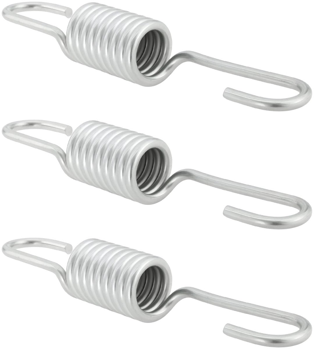 Dailygoods- Hoofdstandaard 3 Stuks - Verzinkt Staal - Corrosiebestendig - Compatibel met MZ ES/ETS/TS/ETZ - Veerlengte 145 mm - Draaddiameter 4 mm - Sterke Spanning - Motorsteun