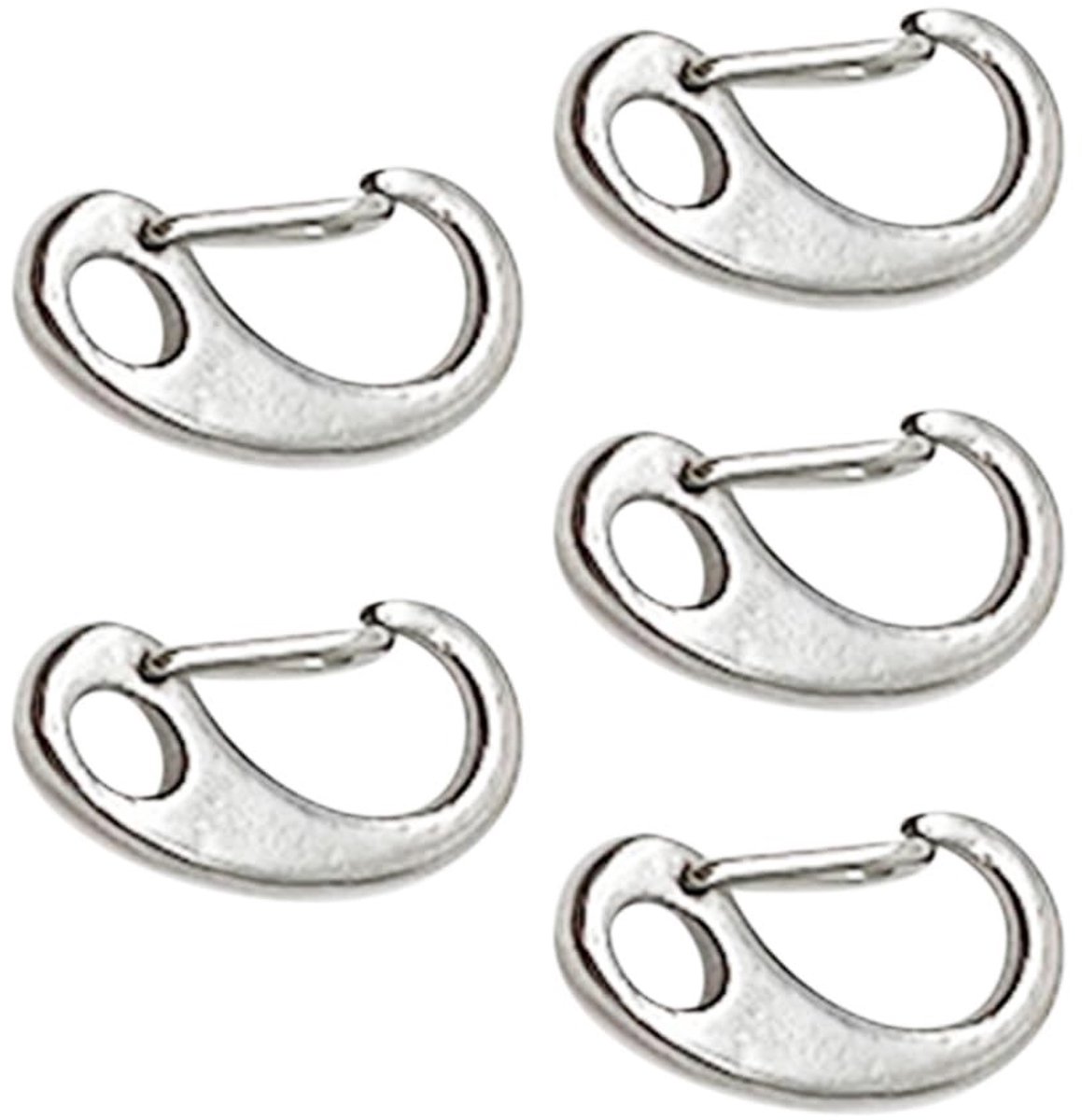 Dailygoods- Snaphaak Eivormig Ontwerp - Karabijnhaak RVS - Musketonhaak - Sleutelhanger - Outdoor - 30mm/100mm Grootte