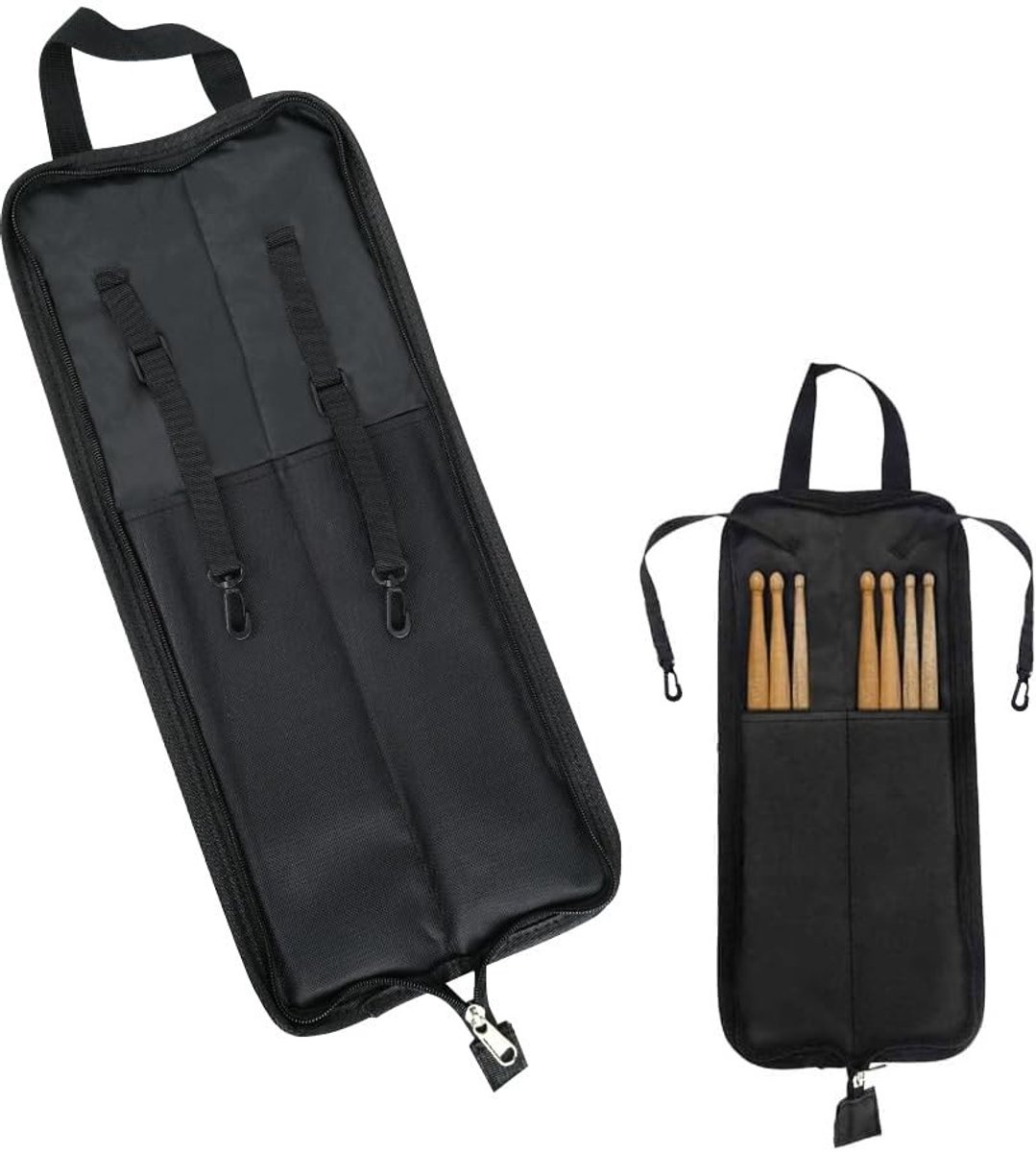 Dailygoods- Drumsticks Tas Draagbaar - Trommelhamer Tas - Handvat - Lichtgewicht - Zwart - Geschikt voor Drummers - Drumstick Tas