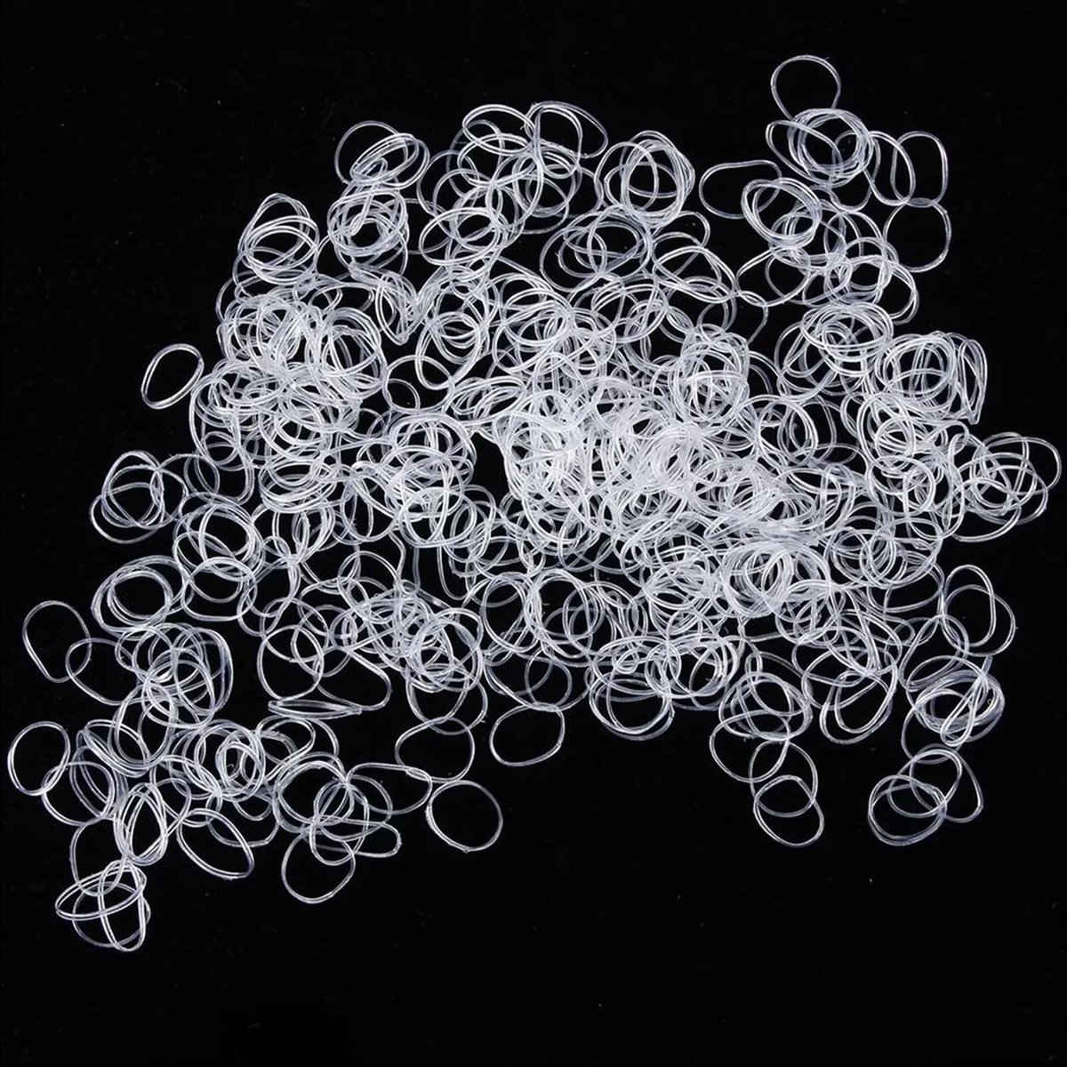 Dailygoods- Haarelastiekjes 1000 stuks - Mini Transparante Haarelastiekjes - Kleine Haarelastiekjes - Geschikt voor Kinderen - Elastische Vlechtelastieken - Hoogwaardige TPU - Haarbandjes