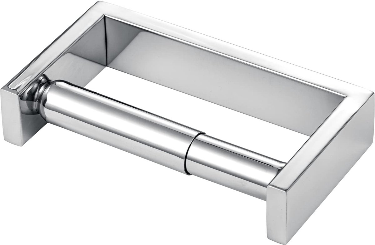 Dailygoods- Toiletrolhouder Wandmontage - Roestvrij Staal - Flexibel - Geschikt voor Megarollen - Draagvermogen tot 25 kg - Inclusief bevestigingsmateriaal - Toiletpapierhouder